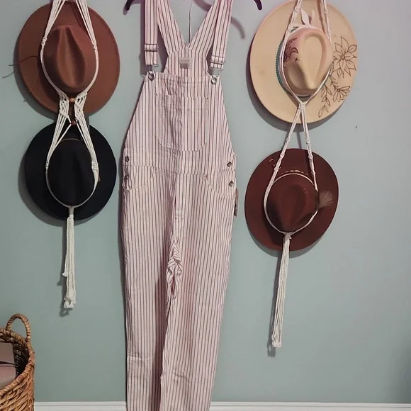 Brixton Costa Stripe Cotton Overalls brand new with tags - Picture 4 of 5